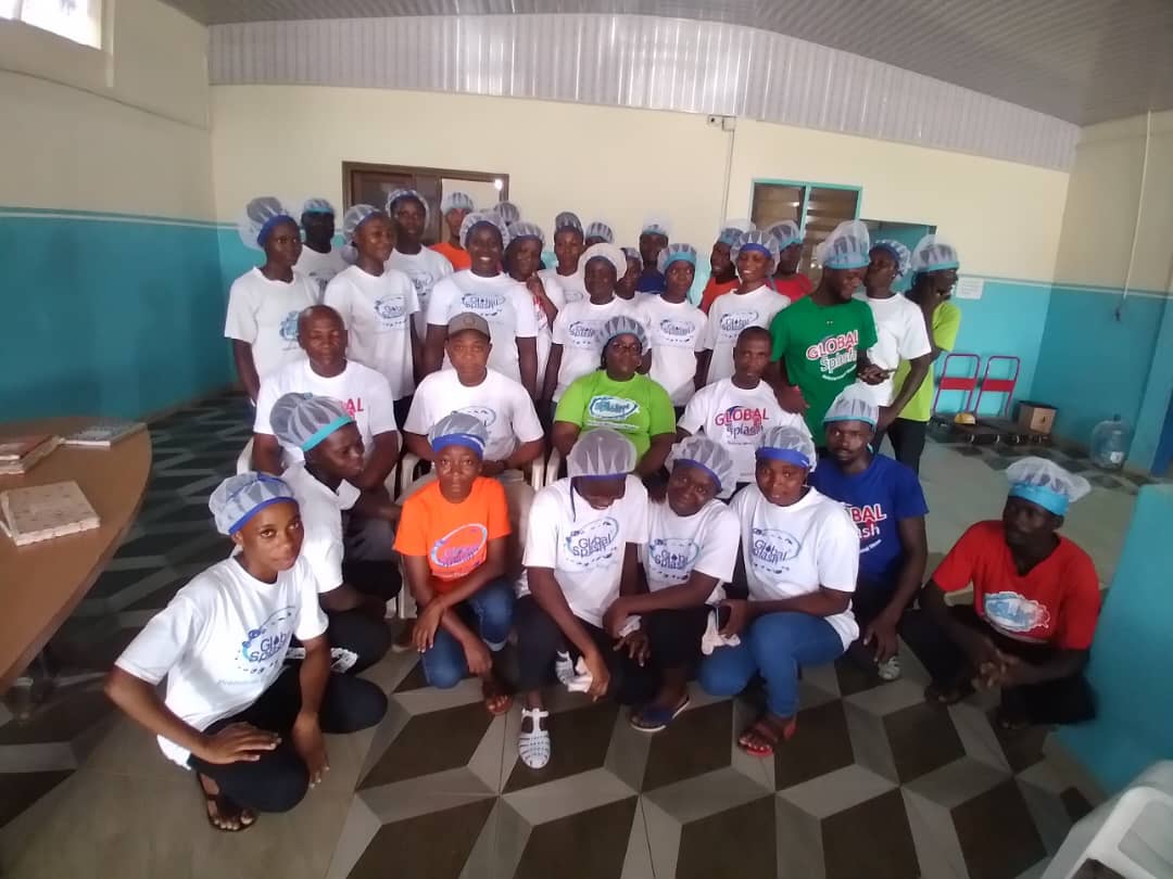 Global Splash team in branded uniforms